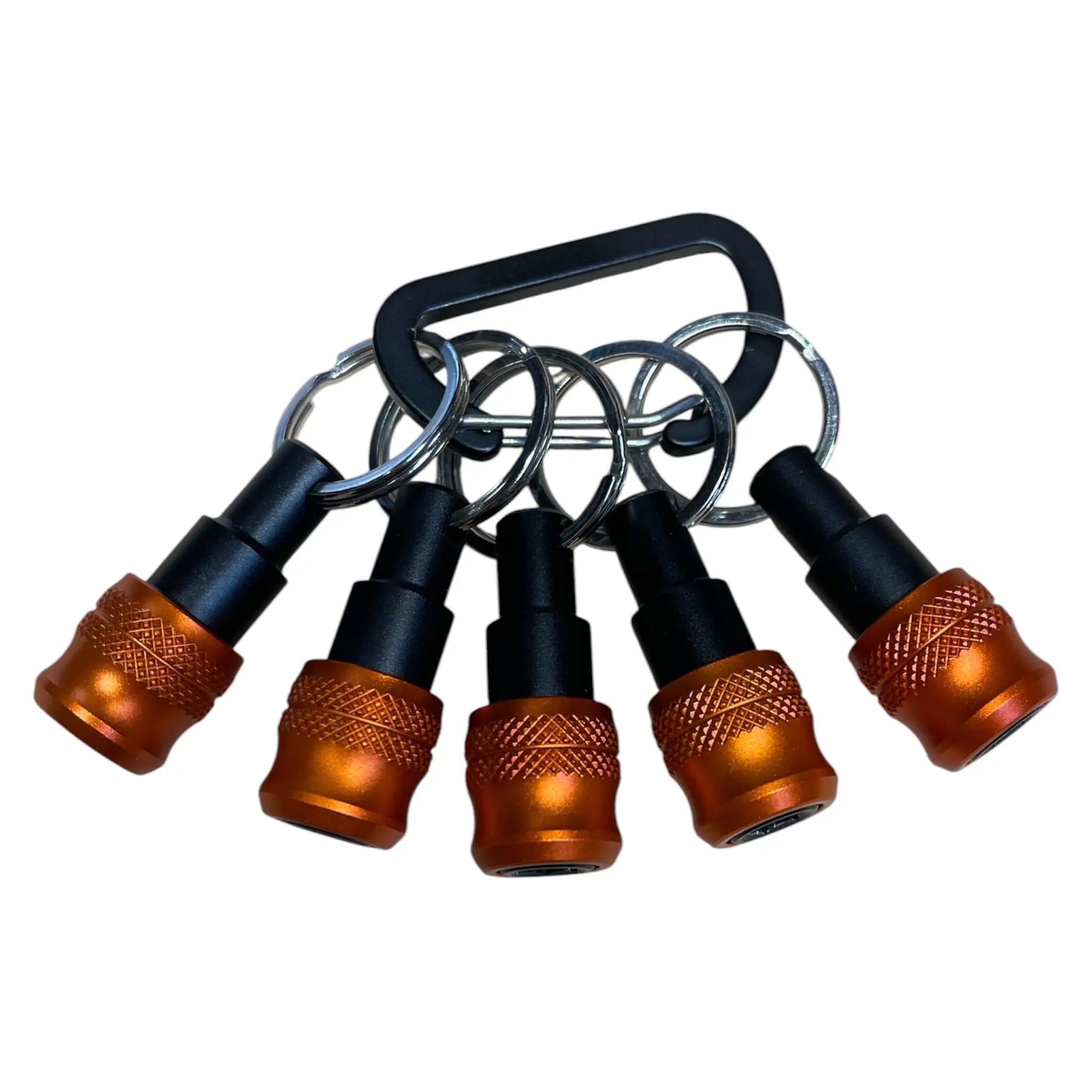 5PCE One Touch Keychain Bit Holders