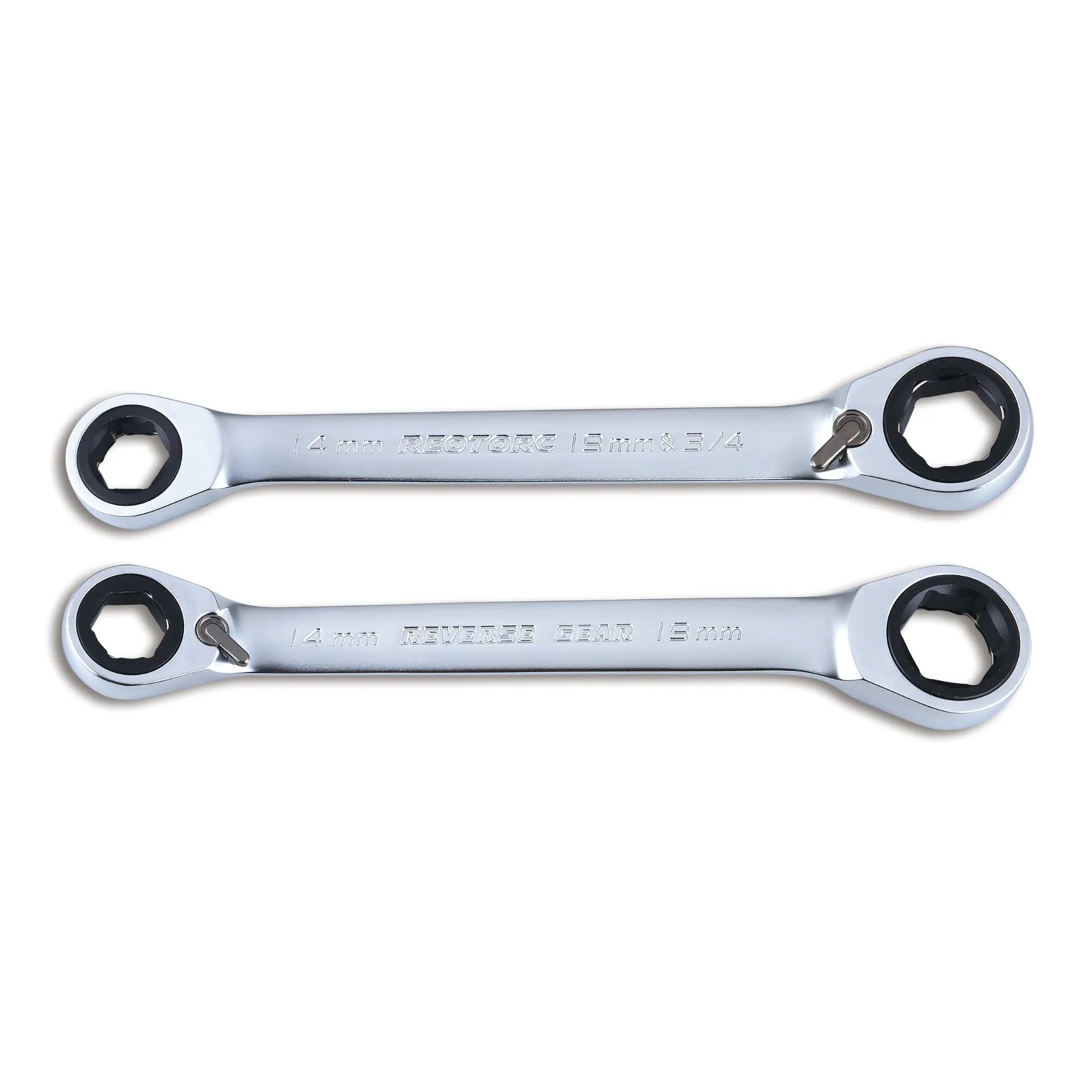 REOTORC 13PCE 6-Point Double Off Ring Driver Ratcheting Reversible Spanner with Adaptor Set