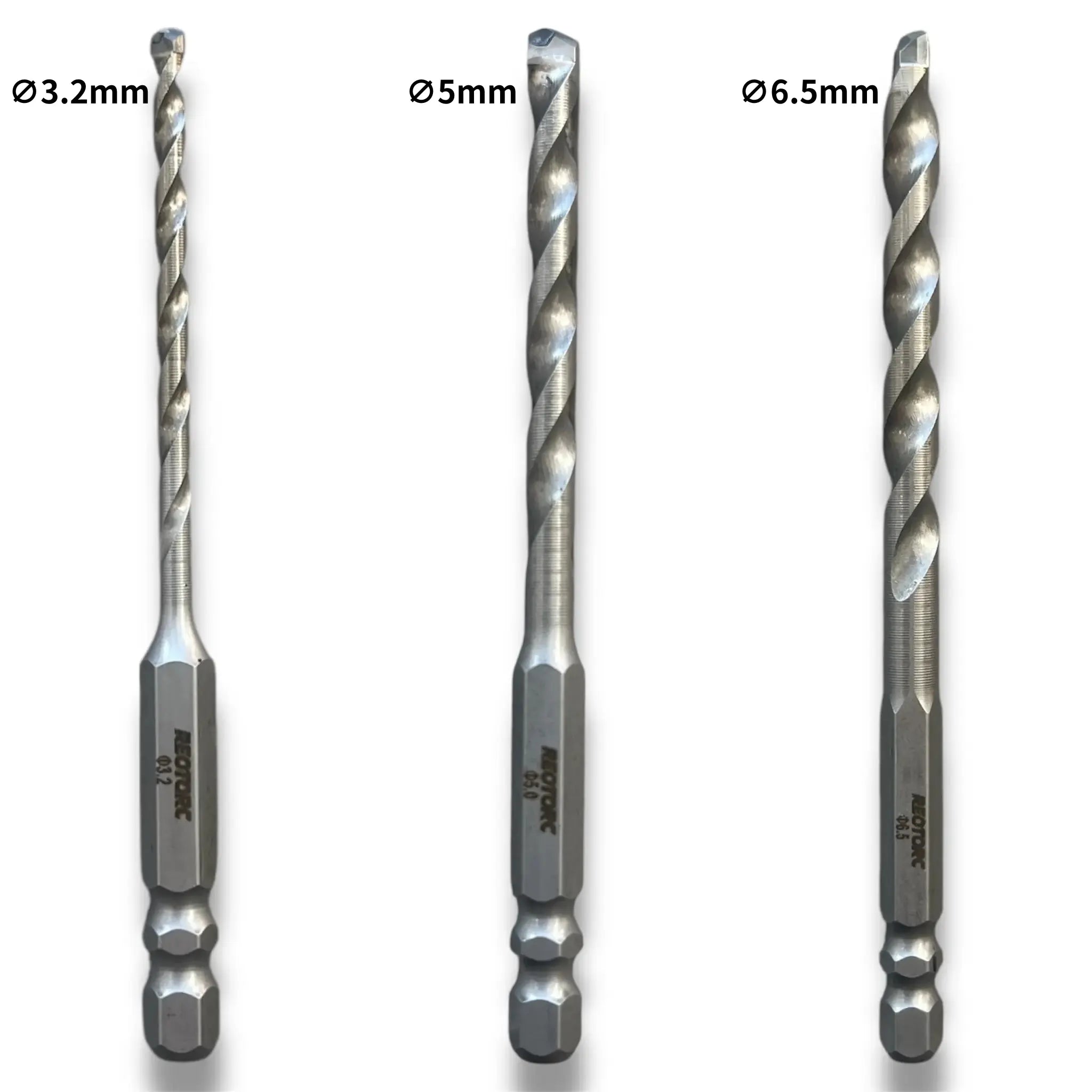 REOTORC Tungsten Carbide Multi-Material Drill Bit Set