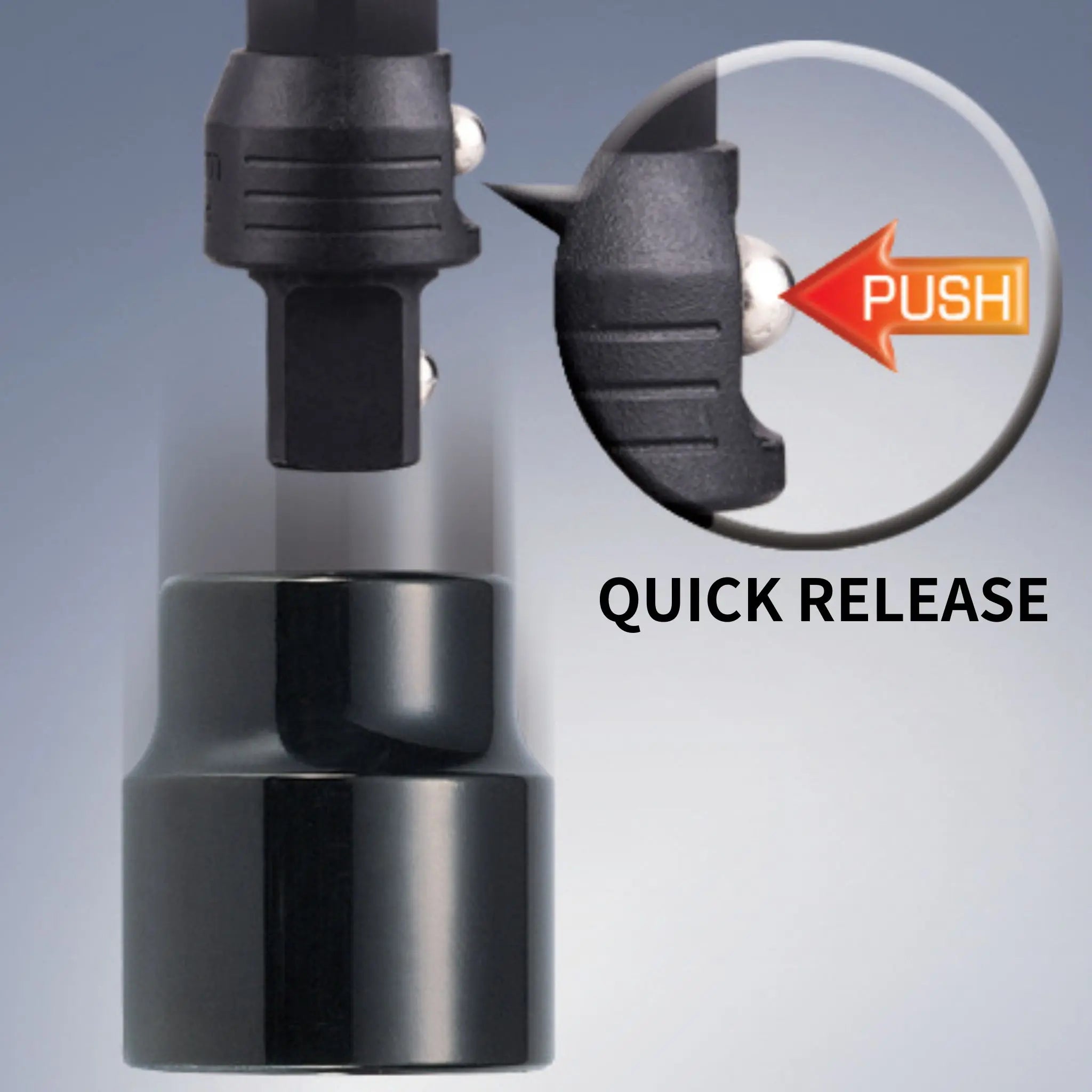 3PCE 75mm and 85mm Power Shank Locking Square Drive Set